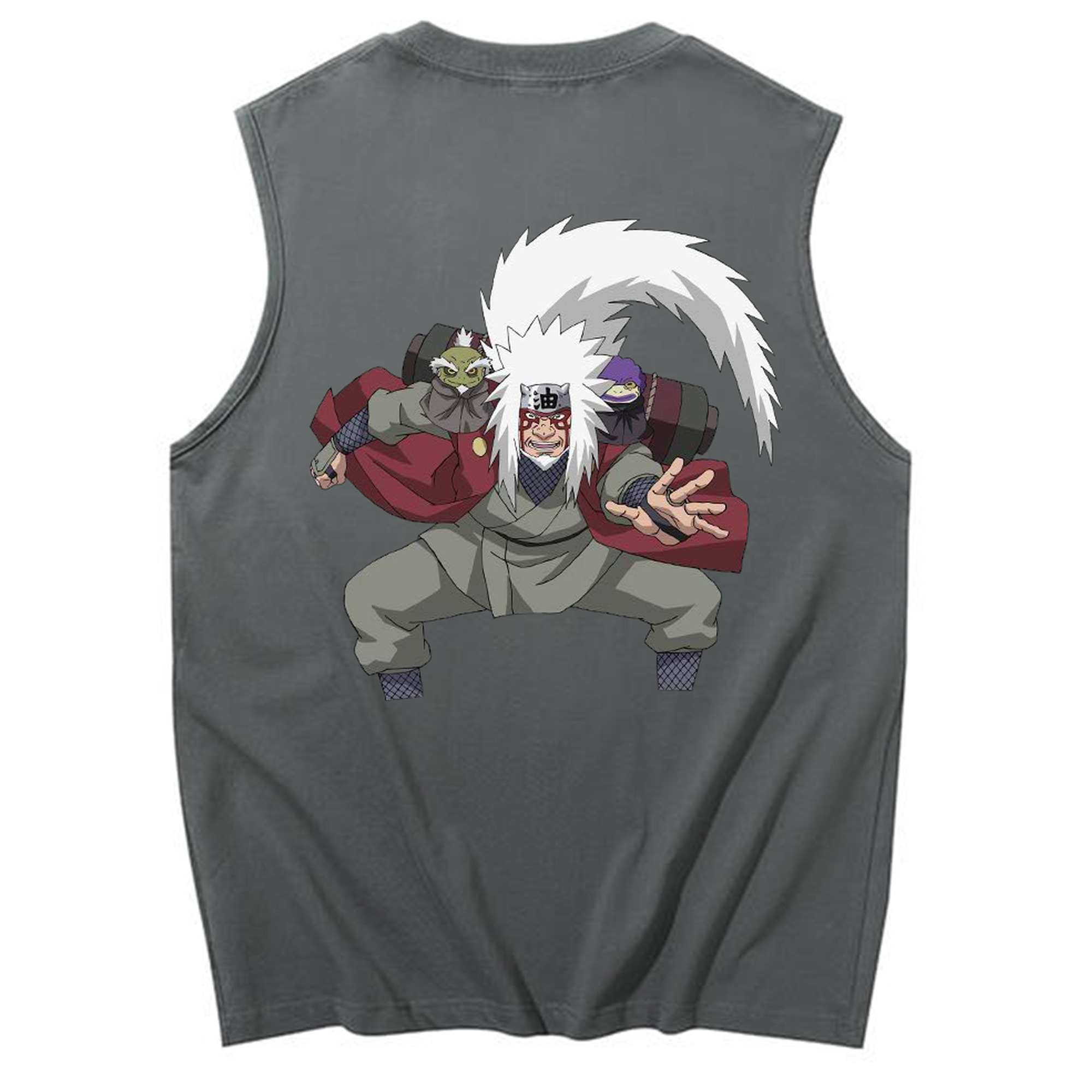（画像用） NARUTO -ナルト- 自来也（じらいや） Jiraiya コットン100％タンクトップ（背面プリント）